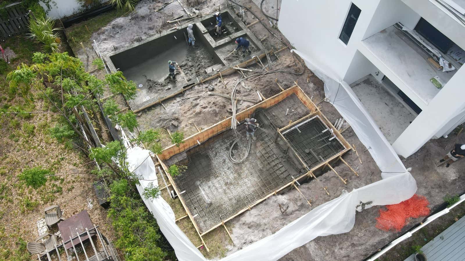 LIV Pools new-construction build site