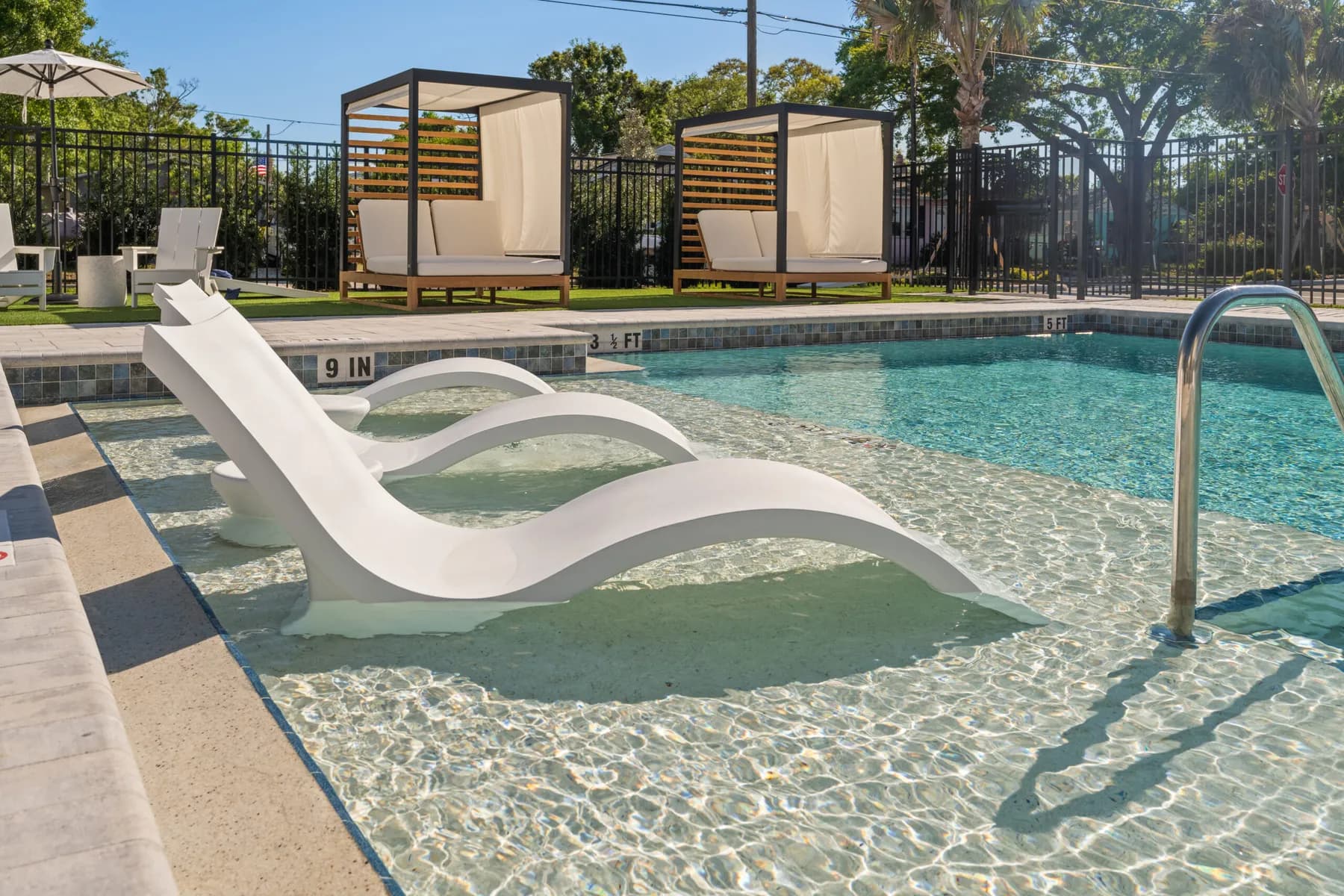 Resort-Style Loungers — LIV Pools project in Westchase